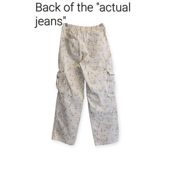 Urban Outfitters BDG cream yellow floral utility skater jeans size 26 EUC - Picture 3 of 12